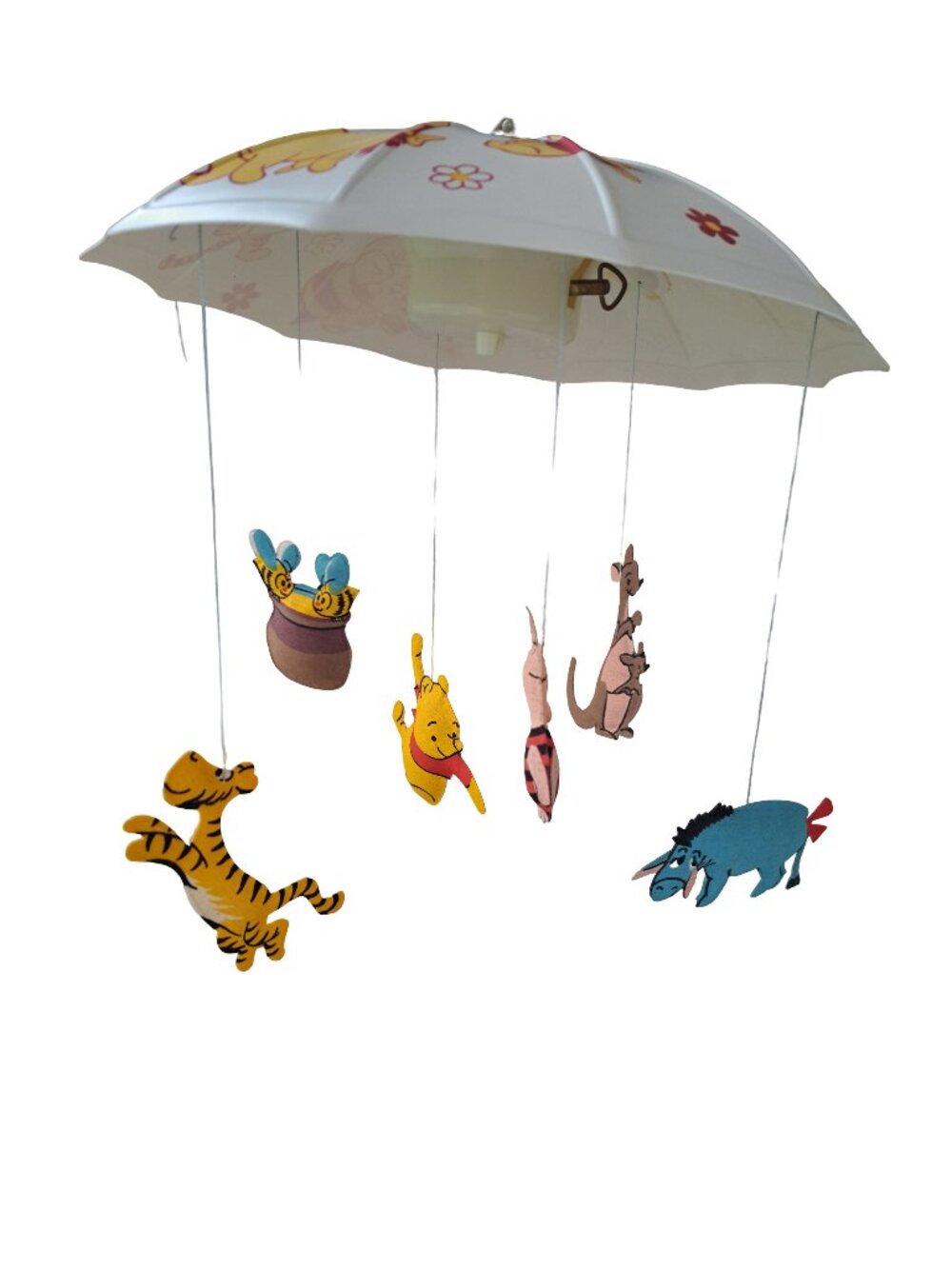 Vintage Sears Winnie the Pooh Musical Crib Mobile w/ Box Disney Works